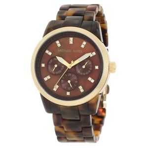 Michael Kors Crystal Tortoise Shell Acrylic Watch